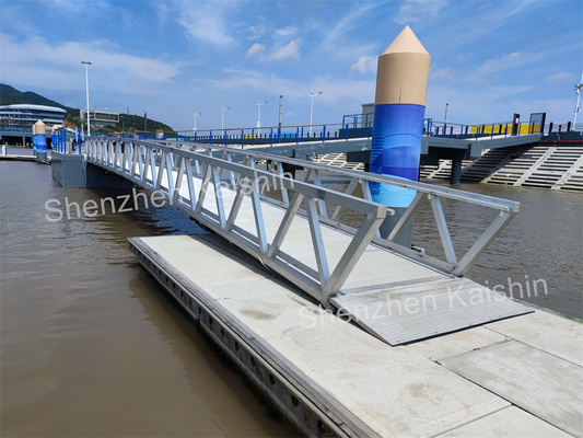 Marina Floating Walkway Pontoon Aluminum Gangway Ramps All-Weather Resistant And Customizable