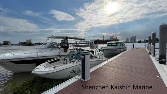 500-600mm Height Aluminum Floating Pontoon with Durable WPC Decking for Marine Applications