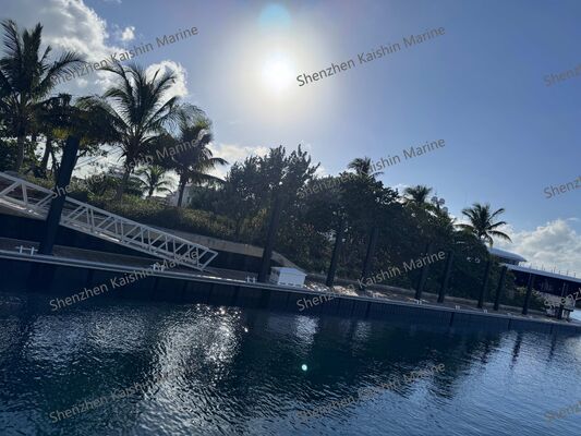 Customizable UV and Saltwater Resistant Floating Dock Pontoon with Easy Assembly for Marinas and Boat Mooring