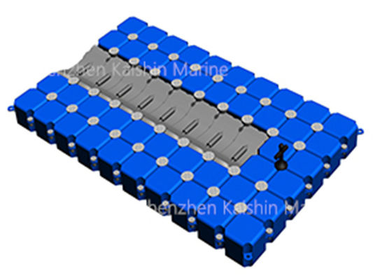 UV 안정화 HDPE 플로팅 플랫폼 큐브 500 X 500 X 400mm 모듈식 플로팅 도크 부식 방지