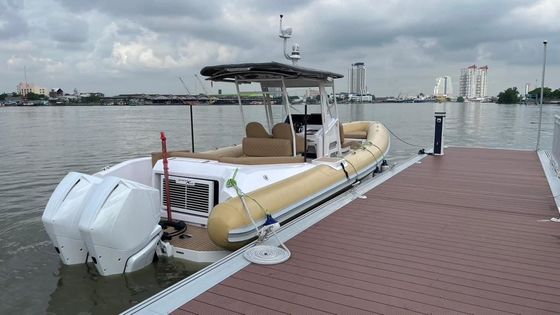 ボルトオンモジュラー接続と海洋グレードアルミニウム合金6061-T6を備えた高安定性アルミニウムフローティングドック